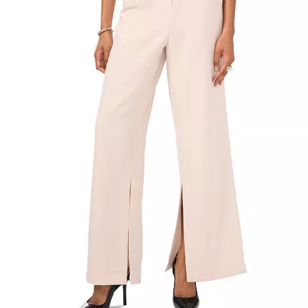 Vince Camuto Cream Wide-Leg Pants